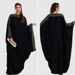 Kleding plus maat S ~ 6XL kwaliteit nieuwe Arabische elegante losse abaya kaftan islamitische mode moslim jurk kleding ontwerp vrouwen zwarte dubai abaya