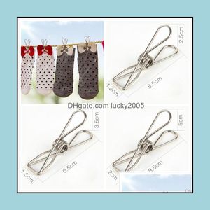 Kledingrekken HouseKee Organisatie Home GardenMtifunctionele Spring kleding Clips Roestvrij stalen pinnen voor sokken Pos Hang Rack Parts Portab