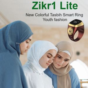 Ring de vêtements Digital Tasbeeh 5 Temps de prière Bluetooth Compatible 5.1 Compteurs numériques électroniques Clicker 0,49 pouce Affichage Oled Muslim