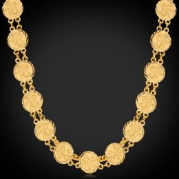 Vente de vêtements Fashion Collier Allah Religion Bijoux Muslim Collier de tour de cou Collier Gold Couleur Chaîne pour femmes N5107