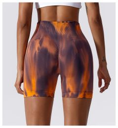 Kleding Naadloze leggings Dames Hoge taille Tie Dye Sexy Gymbroek Vrouwelijke hardlooptraining Sport Fitness Yogabroek Push-up yogashorts