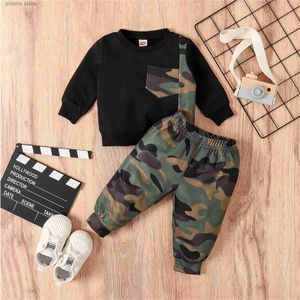 Kledingsets 0-24 maanden pasgeboren baby baby jongenskleding sets lente herfst lange mouw trui broek set camouflage outfits sets kleding