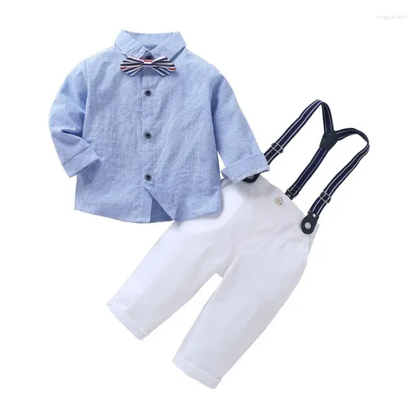 Ensembles de vêtements 0-4t Baby Top Boys Gentleman Automn Kids Costumes Formels Suisse à manches longues Pantalons Casual Boy Vêtements Boy