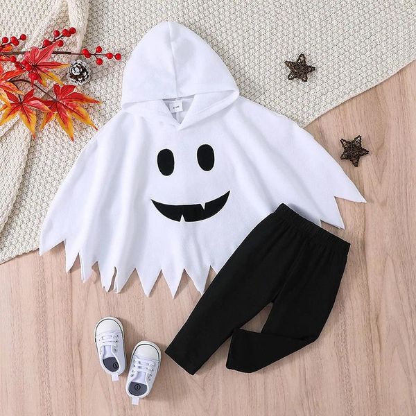 Ensembles de vêtements 0-5 ans bébé Halloween tenues filles garçons enfant en bas âge fantôme imprimé sweat à capuche pantalons longs enfants vêtements d'automne