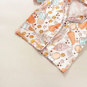 Conjuntos de ropa 1-6y niñas para niños pequeños pijamas de seda floral manga corta shorts top shorts 2pc flores satén