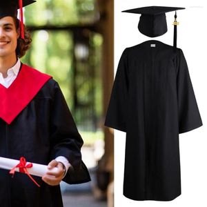 Ensembles de vêtements 1 ensemble Uniforme de graduation universelle plus taille de degré de diplôme de cardigan chapere adultes vêtements habillage