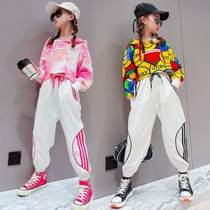 Ensembles de vêtements 14 ans adolescentes hip-hop vêtements de créateurs à capuche costume 2022 coréen mignon printemps automne noël performance costumescl