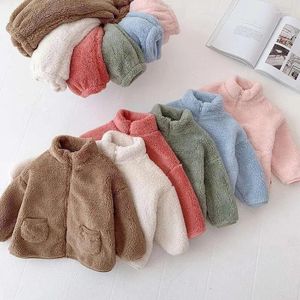 Ensembles de vêtements 2 3 4 6 ans garçons et filles en peluche épaissie costume d'hiver vêtements pour enfants mode décontractée maison enfants tenue deux pièces