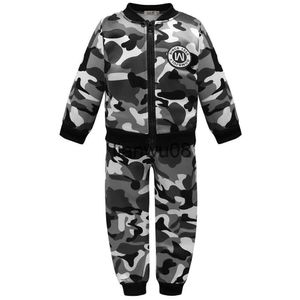 Vêtements ensembles 2020 nouveau hiver enfants bébé garçons chaud camouflage vêtements ensembles manteau pantalon enfants garçon uniforme militaire costumes tenues x0828
