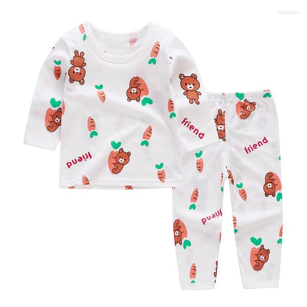 Ensembles de vêtements 2022 filles princesse pyjamas bébé dessin animé enfants pyjamas Pijamas garçons vêtements de nuit à manches longues vêtements de nuit