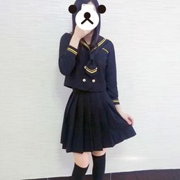 Ensembles de vêtements 2022 Style coréen japonais Jk uniforme costume de marin col en V à manches courtes haut jupe à carreaux deux pièces ensemble amélioré G829