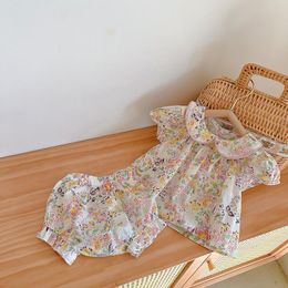 Ensembles de vêtements 2022 Summer Baby Set Toddler Girls Floral Tee And Bloomers 2 Pcs Infant SuitClothing