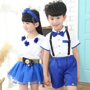 Kledingsets 2022 Zomer Kinderschooluniformen Set Girls Boys Performing Des Extra Kindergarten Kinderen