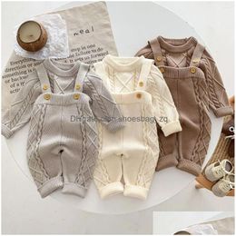 Ensembles de vêtements 2023 Baby Fall / Winter Twist ShetSenders Tricoted Set Girl Boy Plover Pull