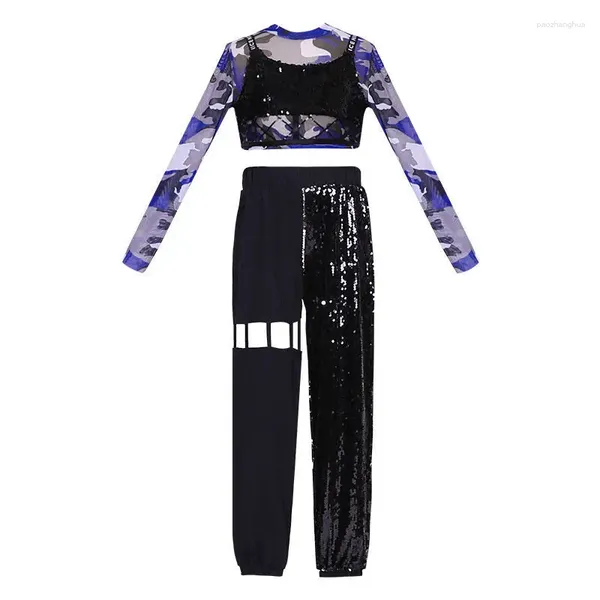 Ensembles de vêtements 2023 Costume pour enfants Mode Hip Hop Dance Wear Dancer Tenues Adolescentes Crop Tops Vêtements de créateurs 4-14 ans