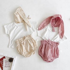 Conjuntos de ropa 2024, conjunto de ropa para niña, conjunto de ropa de algodón con letras para recién nacido, Tops, pantalones cortos, traje con banda para el pelo, trajes de verano de 3 uds, ropa para bebé