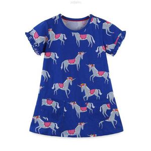 Ensembles de vêtements 2023 dernier dessin animé cheval Boutique en gros enfants été volants manches courtes enfants filles s'habiller