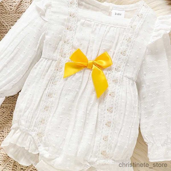Conjuntos de ropa 2023 New Baby Girl White Gold Triangle Hat Color sólido Estilo lindo Moda Ocio Ropa para niños Invierno R231127