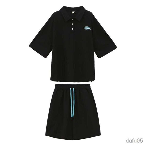 Juegos de ropa 2023 Nuevo verano Fashion Casual Kids Big Teenage Sports Sets Tops Tops Camiseta+pantalones cortos para los años R230812