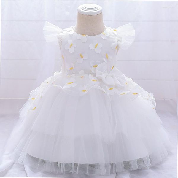 Ensembles de vêtements 2023 été robes de bébé en dentelle d'un an Bowknot petite fille gâteau princesse pour filles 0-5 ans