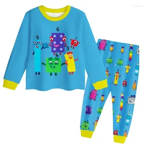 Ensembles de vêtements 2024 Alphabet Lore Enfants Pyjamas Garçons Vêtements T-shirt Pantalon 2pcs Ensemble Dessin Animé Vêtements De Nuit Enfants Filles Tenue Homewear