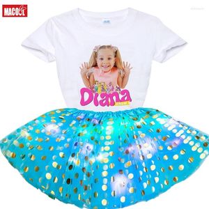 Ensembles de vêtements pour filles, robe pour enfants, fête d'anniversaire, t-shirt mignon, princesse Tutu, concevez votre nom et votre numéro, cadeau, 2024