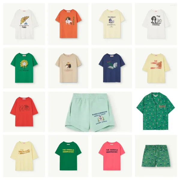 Ensembles de vêtements 2024 T-shirt d'enfants d'été et short Set Boy Sports Garçons Garçons vêtements Animal Robe Imprimé Kids Casual