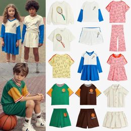 Ensembles de vêtements 2024 MINI R MINI R KIDS T-shirts et shorts Set Tennis Racket Boy Tee Tee Girls Robe décontractée Toddler Vêtements