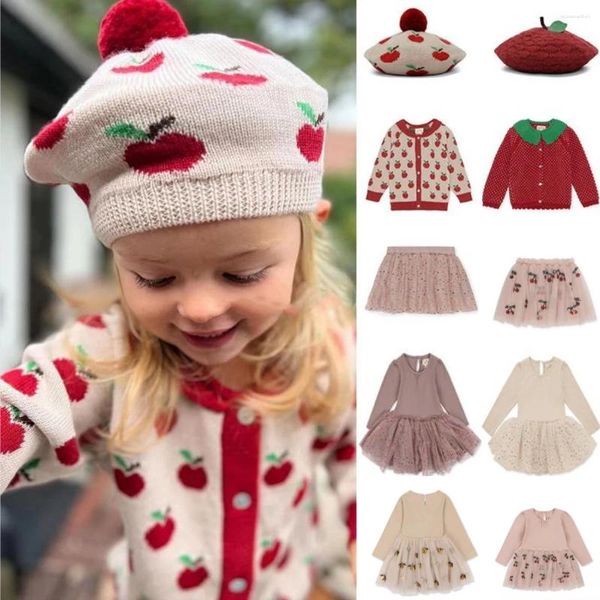 Conjuntos de ropa 2024 Invierno KS Marca Ropa de niña Niños Conjunto de traje de Navidad Vestido de bebé Suéter de punto Cardigan Niño Niños Algodón Outwear