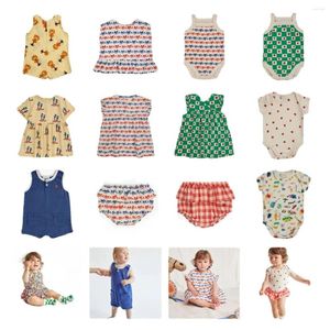 Ensembles de vêtements 24BC Baby Onesie Summer Girls Top Bloomers Boys Cotton Romper Robe