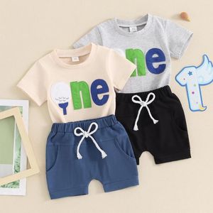 Ensembles de vêtements 2pcs Baby Boy Tenues d'anniversaire d'été