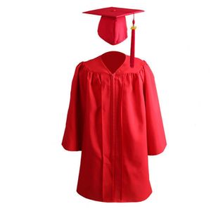 Kleding Sets 2 stks/set Rits Losse Graduation Gown Kinderen School Graduation Cap Toga Pak Graduatieceremonie Uniform 230601