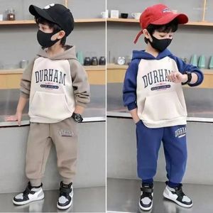 Ensembles de vêtements 2 pièces hiver garçons épaissir veste polaire pantalon adolescent enfants survêtement enfants vêtements garçon tenue 3-11 ans