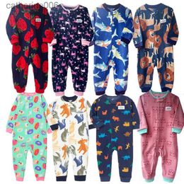 Ensembles de vêtements 2T Enfant en bas âge Vêtements de bébé Barboteuse Enfants Polaire Vêtements de plein air Hiver Chaud Escalade Combinaison Zipper One-Pièce Combinaison PyjamasL231202