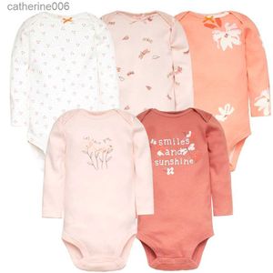 Kledingsets 3-5 stks/partij Babybody's Lange mouwen Pasgeboren babykleertjes 100% katoen Cartoon babykleding Baby Baby Boy Girl ClothesL231202