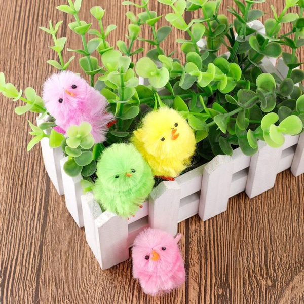 Ensembles de vêtements 36pcs Pâques Chick Small Soft Novelty Toys Animal en peluche pour la fête Favor DIY Bonnet Décorations