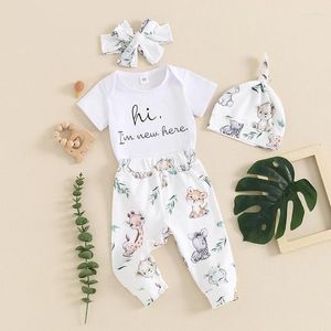 Kledingsets 4 -stcs geboren babyjongen meisje kleren hal