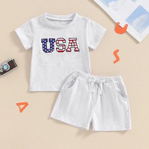 Ensembles de vêtements 4 juillet Baby Boy Clothes de bébé