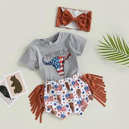 Ensembles de vêtements 4 juillet Baby Girl Tenues Baby Girl