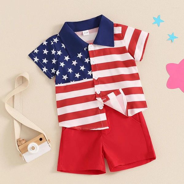 Conjuntos de ropa 4 de julio atuendo de niño pequeño