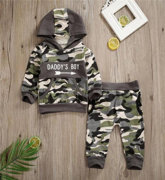Vêtements Sets 636 mois Né Vêtements Camouflage Sweatshirt Sweatshirt Long Baby Boys Tenues Sports Tracks Course For Girls 20225287624