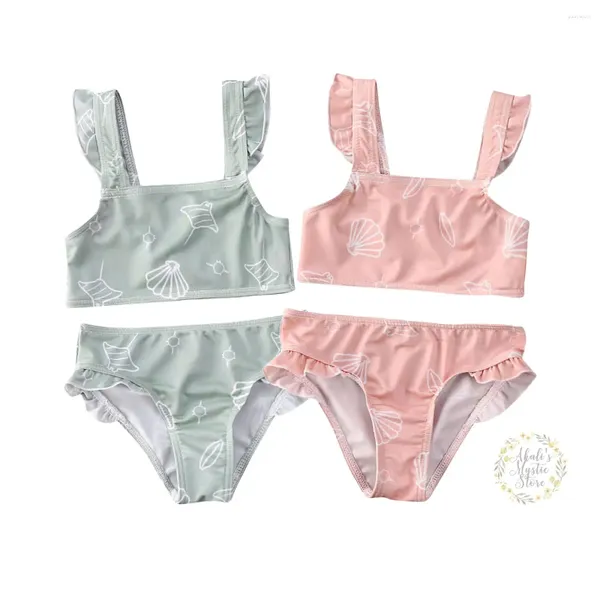 Ensembles de vêtements 6M-5Y enfant en bas âge bébé enfant filles bikinis ensemble été volants maillot de bain maillots de bain pour enfants maillot de bain maillots de bain