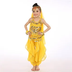 Kledingsets 6pc handgemaakte kinderen meisje buikdanskostuums kinderen dansen bijpassende paasjurken zussen schattig geboorte outfits