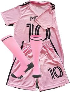 Kledingsets 7# 10# Voetbal voetbalshirt voor kinderenTrainingsuniformen voor jongens, meisjes Jeugdshirts en shorts Set van 3 Ronaldo Mbappe 231010