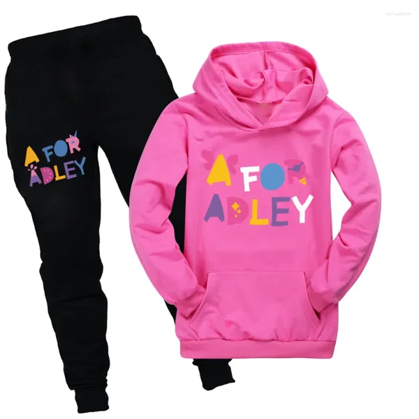 Vêtements Sets A pour Adley Print 2-15y Boys Girls Girls Fashion Tracksuis Clothes Enfants Teen Spring Kids Casual Thin Cooded T-shirt Pantal