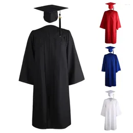 Ensembles de vêtements pour adultes, Robe de remise de diplôme, casquette à manches longues, Robe académique universitaire, grande taille, unisexe, uniforme scolaire en mortier