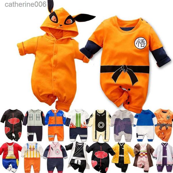 Vêtements Ensembles anime vêtements de bébé nouveau-né fille Rompers AkatsukifriezavegetAluffycotton Jumpsuit Kids Cosplay Birthday Costumel231202