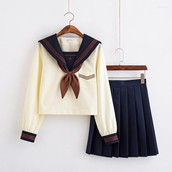 Ensembles de vêtements arrivée uniforme scolaire japonais filles Service classique angleterre coréen haute femmes costumes de marin remise des diplômes