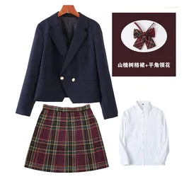 Ensembles de vêtements d'automne et d'hiver original jk veste veste féminine étudiante japonaise uniforme de jupe authentique style collège