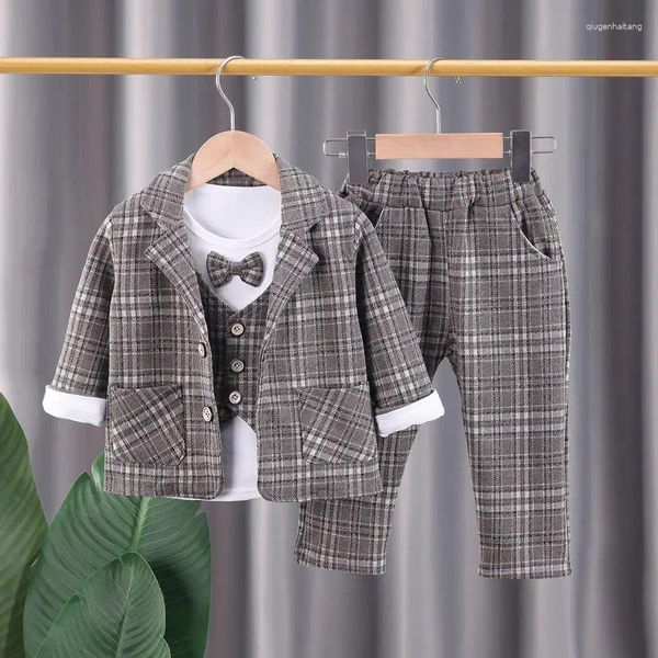 Juegos de ropa para niños otoñales algodón formal para bebés para niños